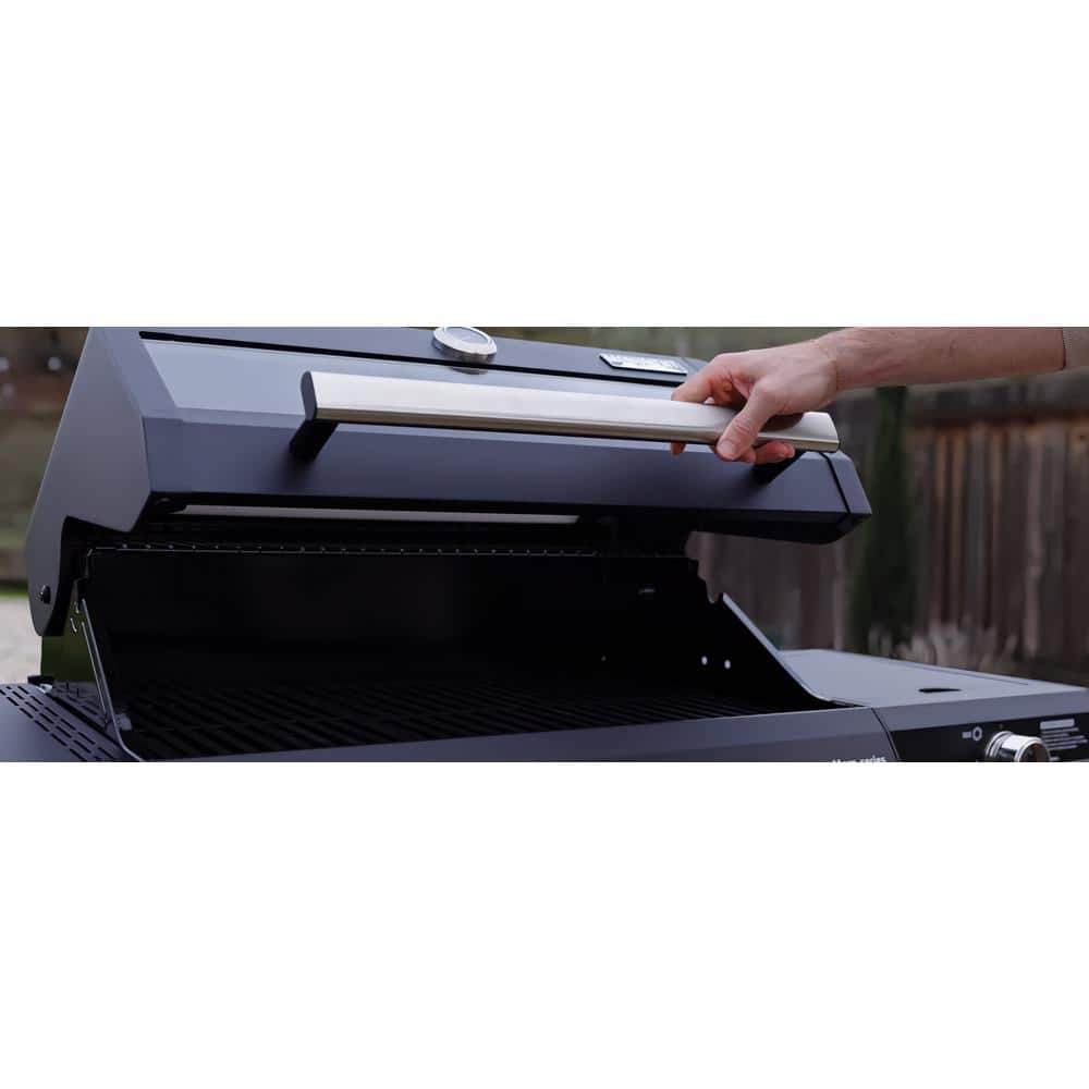 Mesa Black Stainless Steel 3-Burner Propane Gas Grill with Side Burner