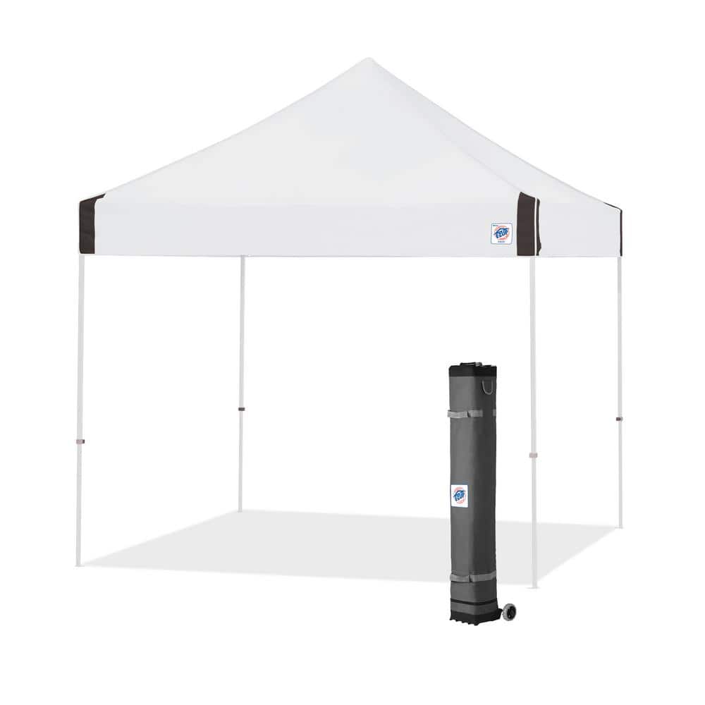 White Powder-Coated Steel Frame 10' x 10' Instant Shelter Canopy