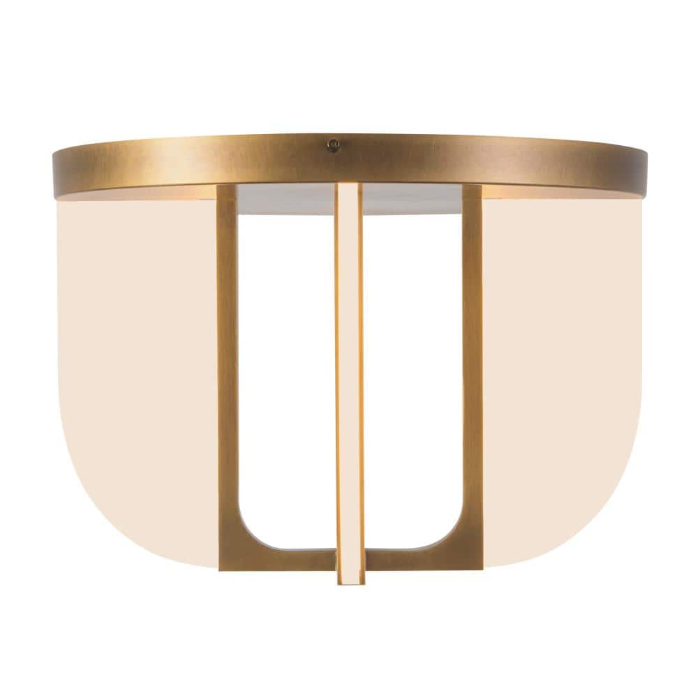 Anders 17-in Vintage Brass dimmable LED Semi-Flush Mount price history on PriceWatchPro