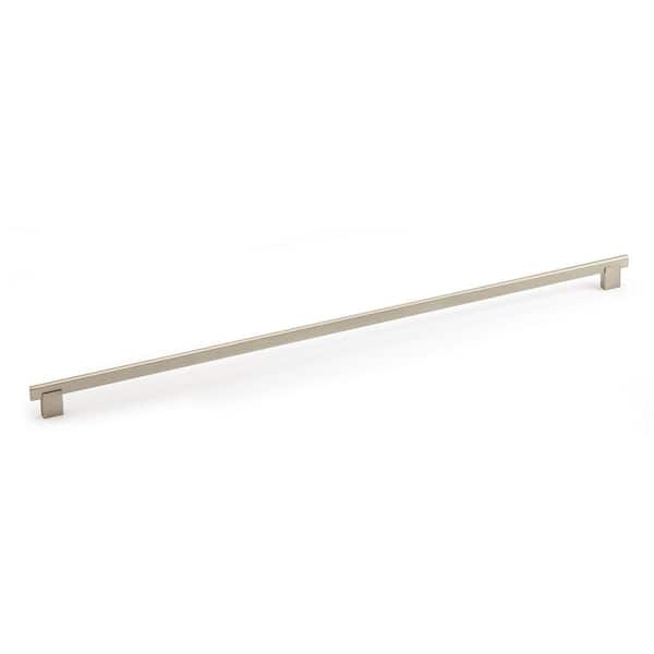 Richelieu Hardware Madison Collection 25 1/4 in. (640 mm) Brushed Nickel Modern Rectangular Cabinet Bar Pull