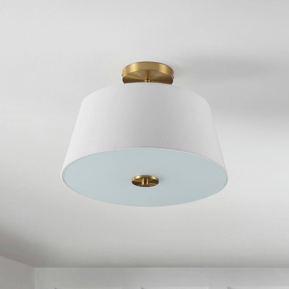 Isabella 15" Gold Brass LED Flush Mount Ceiling Light