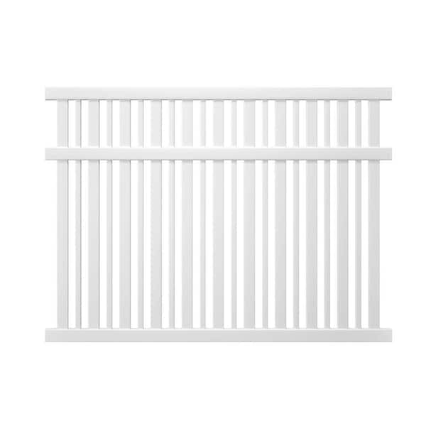 Veranda Pro-Series 6 ft. H x 8 ft. W White Vinyl Lafayette Spaced Picket Fence Panel