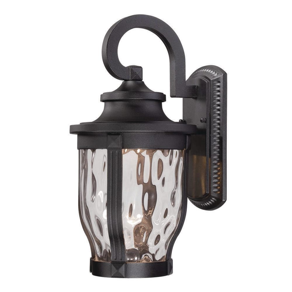 Merrimack 1-Light Black Outdoor Integrated LED Wall Lantern Sconce price history on PriceWatchPro