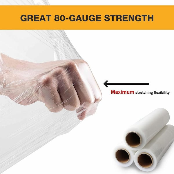80-Gauge 18 in. x 1500 ft. Stretch Wrap Roll (1-Roll)