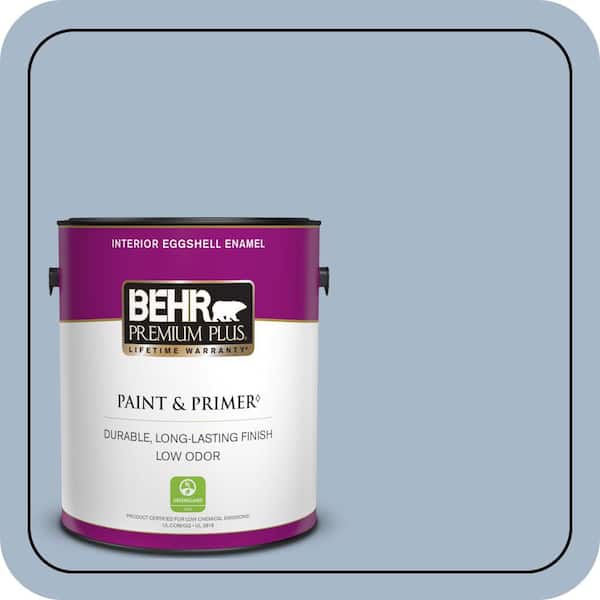 BEHR PREMIUM PLUS 1 gal. Home Decorators Collection #HDC-SP14-10 Blue Tribute Eggshell Enamel Low Odor Interior Paint & Primer