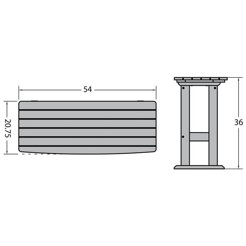 Lehigh Black Recycled Plastic Counter Height Balcony Table