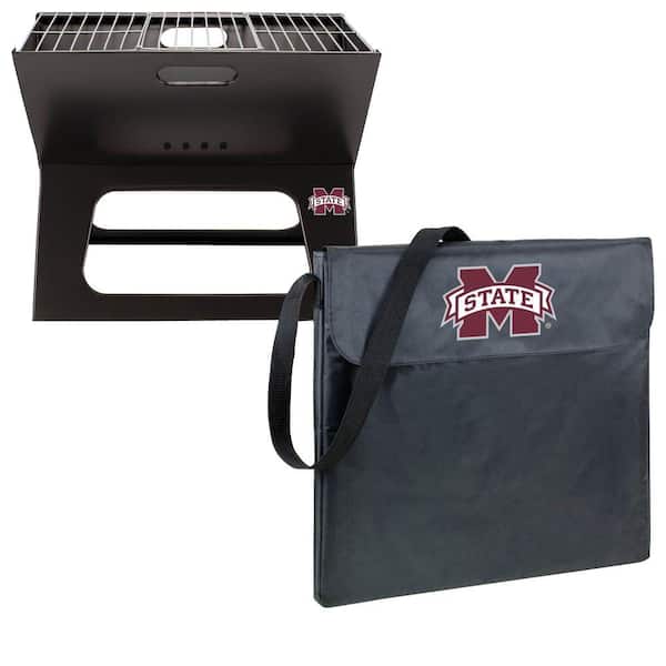 Picnic Time X-Grill Mississippi State Folding Portable Charcoal Grill