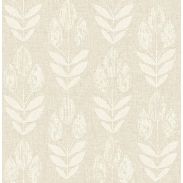 Chesapeake Garland Khaki Beige Block Tulip Wallpaper