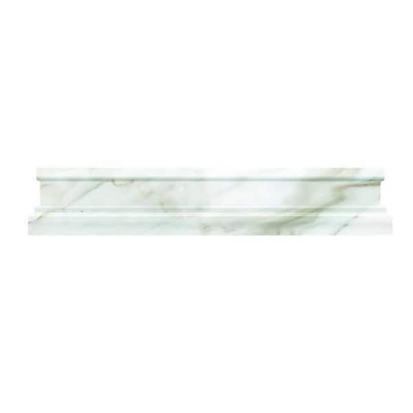 Apollo Tile 10 pack 2-in W x 12-in L Marble Polished Chair Rail Tile Trim (1.667 Sq ft/case)
