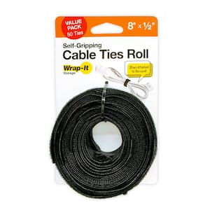 8 in. Self-Gripping Cable Ties Roll (50-Pack)