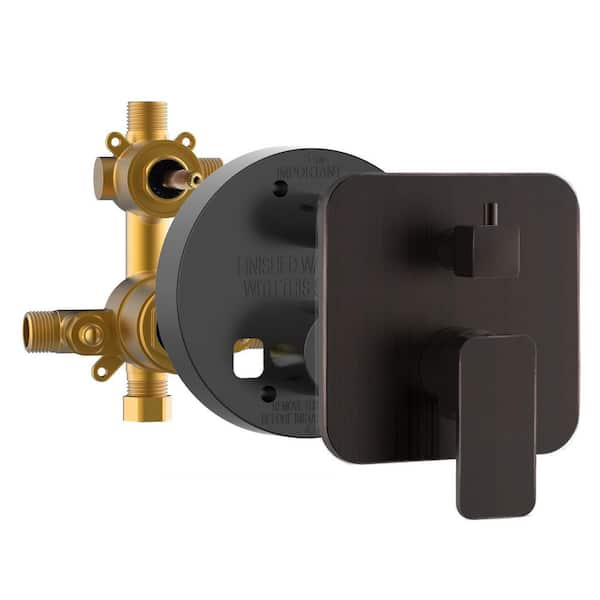 PULSE Showerspas 2Way Diverter and Square Trim Kit, Oil Rubbed Bronze