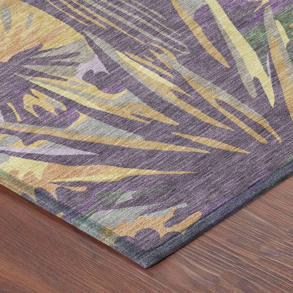 Chantille Machine Washable Indoor/Outdoor Abstract ACN2496 Purple 3 ft. x 5 ft. Area Rug