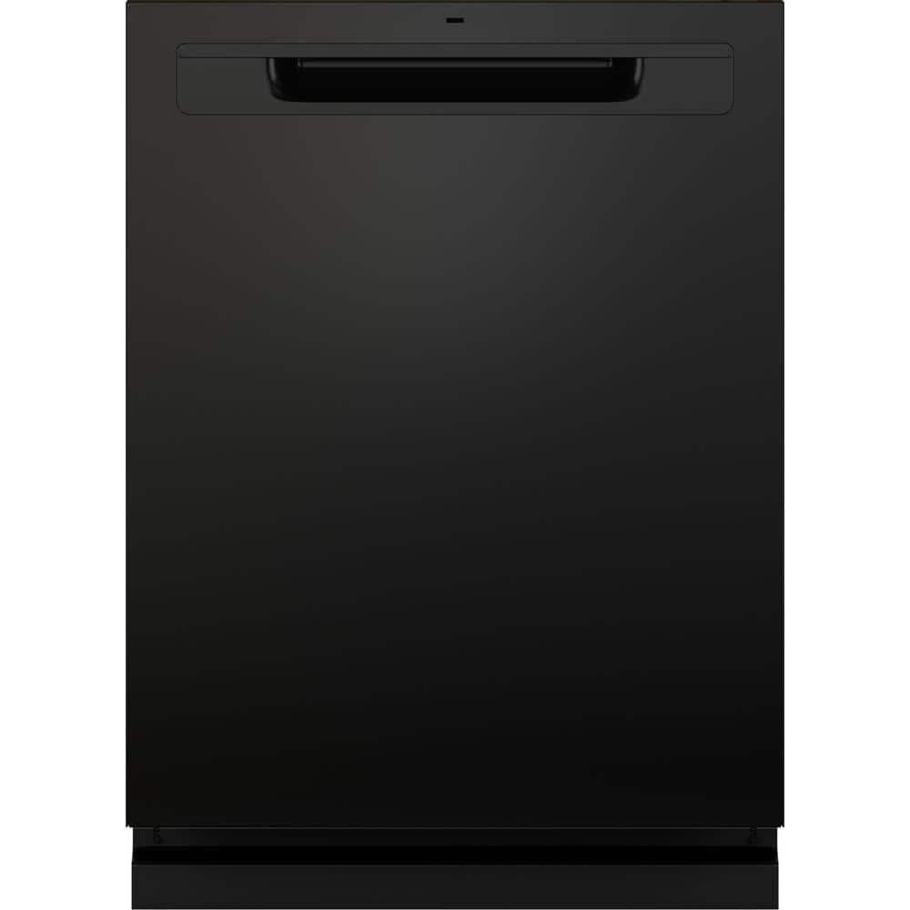 GE 24 in. Black Top Control Built-In Tall Tub Dishwasher with 3rd Rack, Bottle Jets, 45 dBA