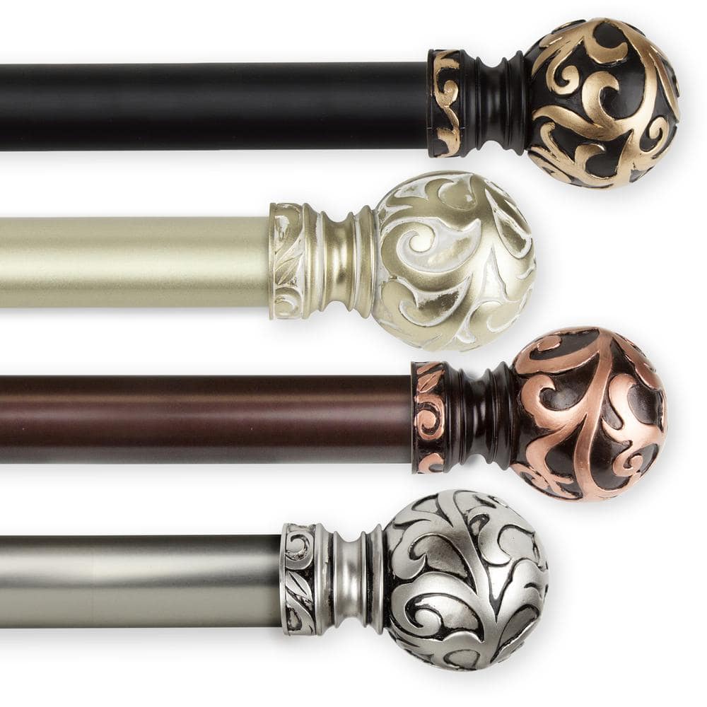 Cypress 1 in. Dia 160 in. - 240 in. Single Curtain Rod in Satin Nickel price history on PriceWatchPro