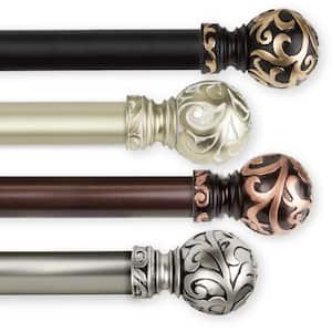 Cypress 1 in. Dia 48 in. - 84 in. Single Curtain Rod in Bronze