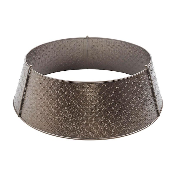 Lattice 24 in. D Bronze Metal Tree Collar