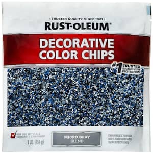 1 lb. Micro Gray Decorative Color Chips (6 Pack)