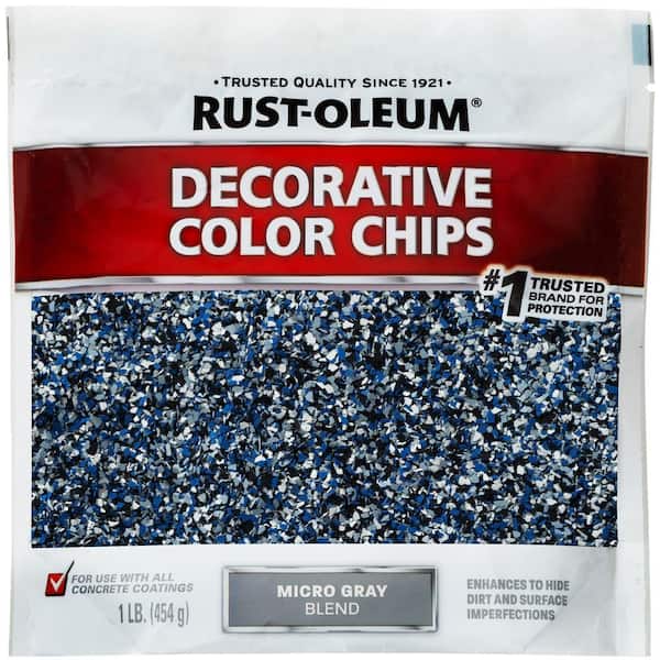Rust-Oleum 1 lb. Micro Gray Decorative Color Chips (6 Pack) 358192 ...