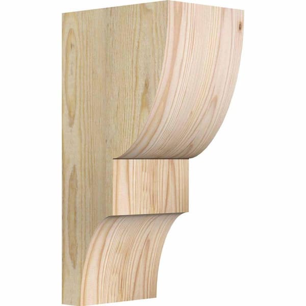 Ekena Millwork 6 in. x 8 in. x 16 in. Douglas Fir Ridgewood Rough Sawn Corbel