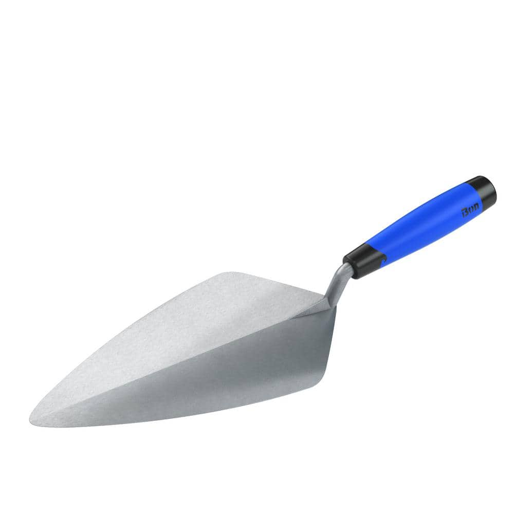 Bon Tool 12 in. Keystone Forged Steel Narrow London Masonry Brick Trowel with Comfort Wave Handle