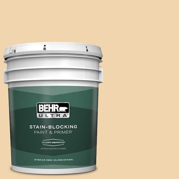 BEHR ULTRA 5 gal. #M280-3 Champagne Wishes Extra Durable Semi-Gloss Enamel Interior Paint & Primer