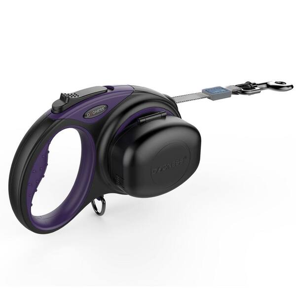 purple retractable leash