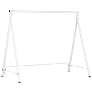 82.75 in.W Heavy Duty Metal Porch Swing Stand, Hanging Chair Stand Only, 528 LBS Weight Capacity, White