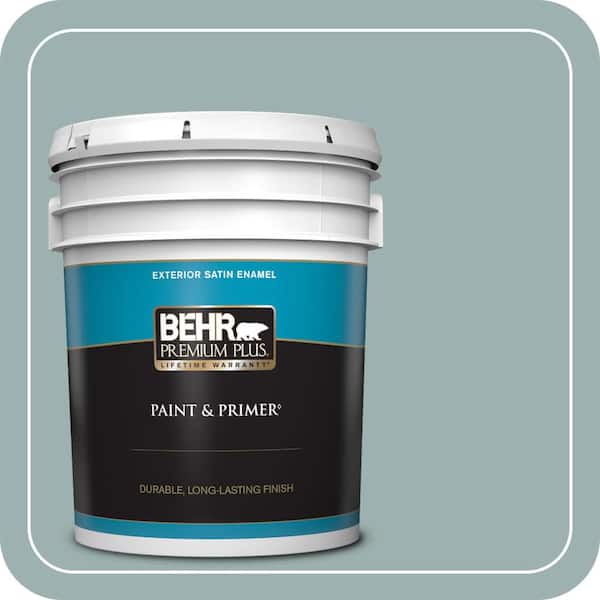 BEHR PREMIUM PLUS 5 gal. #PPF-36 Veranda Charm Satin Enamel Exterior Paint & Primer