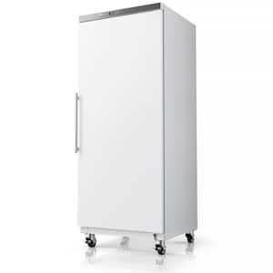 30 in. W 23 cu. ft. 1-Door Commercial white Stainless Steel Upright Refrigerator with Automatic Defrost