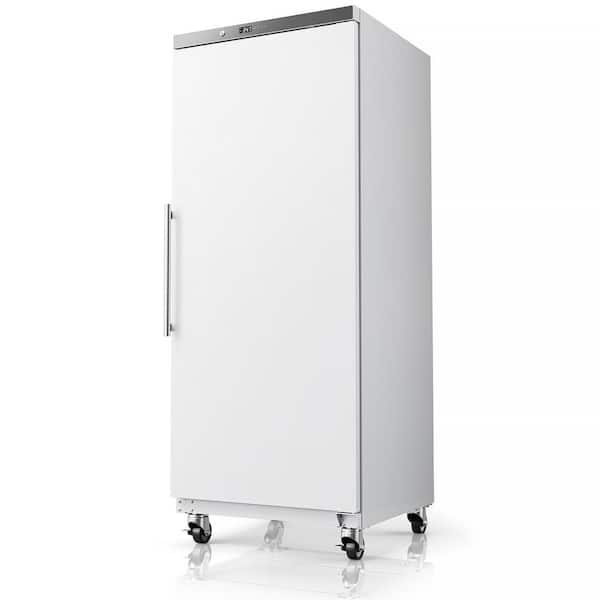 JEREMY CASS 30 in. W 23 cu. ft. 1-Door Commercial white Stainless Steel Upright Refrigerator with Automatic Defrost