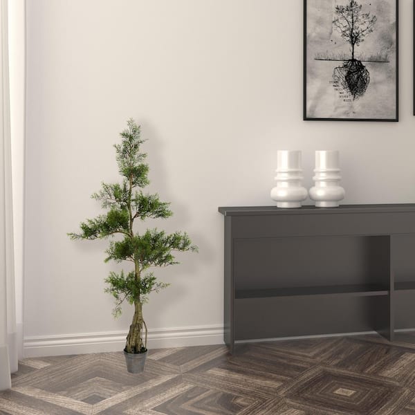 Vickerman 4 ft. Artificial Potted Cedar Tree