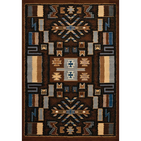 Manhattan Pelham Brown 1 ft. 11 in. x 7 ft. 4 in. Area Rug
