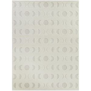 Phases Gray 5 ft. 3 in. x 7 ft. Geometric Area Rug