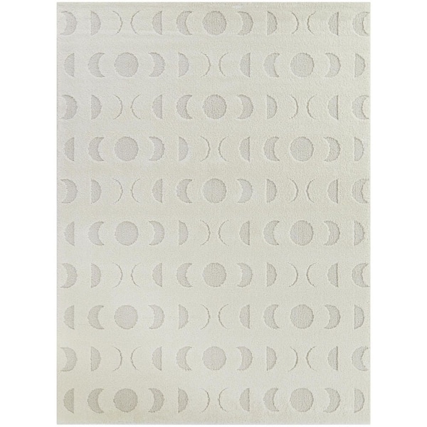 BALTA Phases Gray 5 ft. 3 in. x 7 ft. Geometric Area Rug