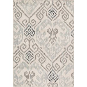 Melody Grey Geometric 8 ft. x 10 ft. Area Rug