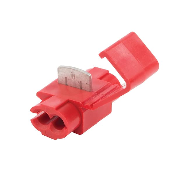 100 Pack 22-18 Gauge Red Quick Splice Tap Wire Connectors Install Terminals UL 