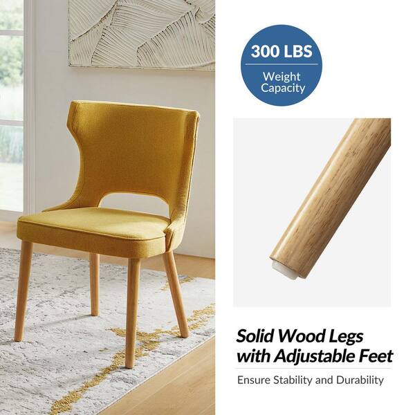 JAYDEN CREATION Sofia Mustard Mid-century modern Dining Chair with