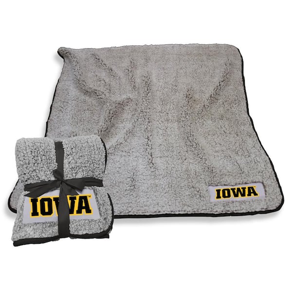 logobrands Iowa Oatmeal Frosty Fleece Throw