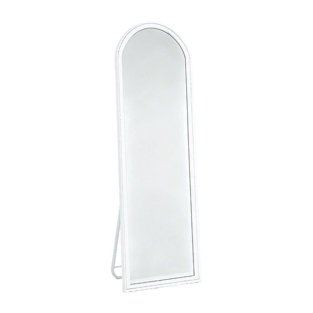 20 in. W x 63 in. H Arched Framed Free Standing Full Body Mirror with Lights in White price history on PriceWatchPro