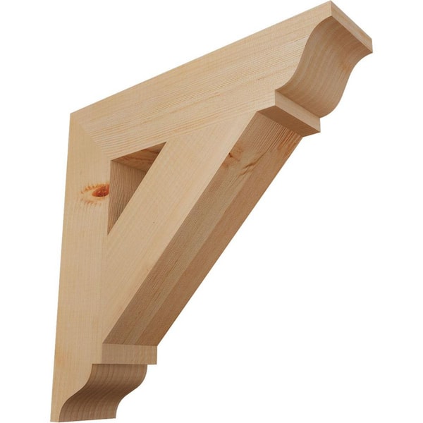 Ekena Millwork 3.5 in. x 18 in. x 18 in. Douglas Fir Traditional Smooth Bracket