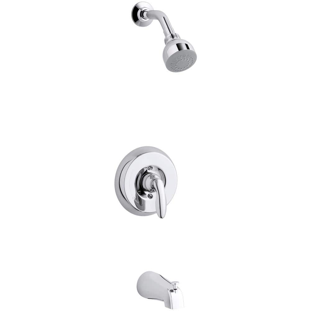 KOHLER Coralais 1-Handle 1-Spray Tub and Shower Faucet with Lever ...