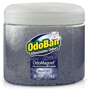 14 oz. OdoMagnet Odor Removing Gel Crystals, Odor Absorber and Air Freshener with Odor Eliminator Gel, Night Ice