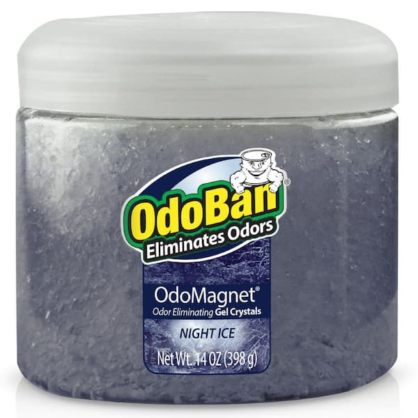 OdoBan 14 oz. OdoMagnet Odor Removing Gel Crystals, Odor Absorber and Air Freshener with Odor Eliminator Gel, Night Ice