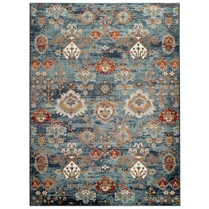 Allure Teal 5 ft. 1 in. x 7 ft. 6 in. Classic Oriental Area Rug