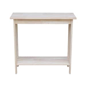 32 in. Unfinished Standard Rectangle Wood Console Table with Storage