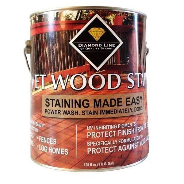 Wet Wood Stain 1 gal. Clear Semi-Transparent Exterior Stain