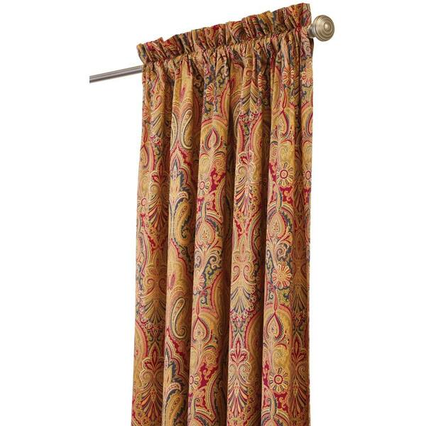 Home Decorators Collection Jewel Paisley Rod Pocket Room Darkening Curtain - 54 in. W x 84 in. L