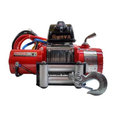 9,500 lbs. Capacity Short Drum 12-Volt Off-Road Electric Winch with 45 ft. Steel Cable
