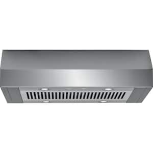 36 in. Ducted Under Cabinet Range Hood in Stainless Steel with LED Lights and Dishwasher Safe Filters