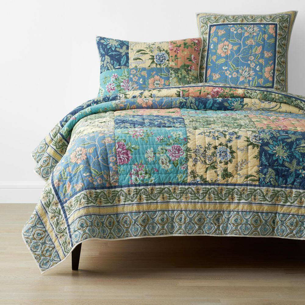 The Company Store Nadia Patchwork Multi King Cotton Quilt 51043QK